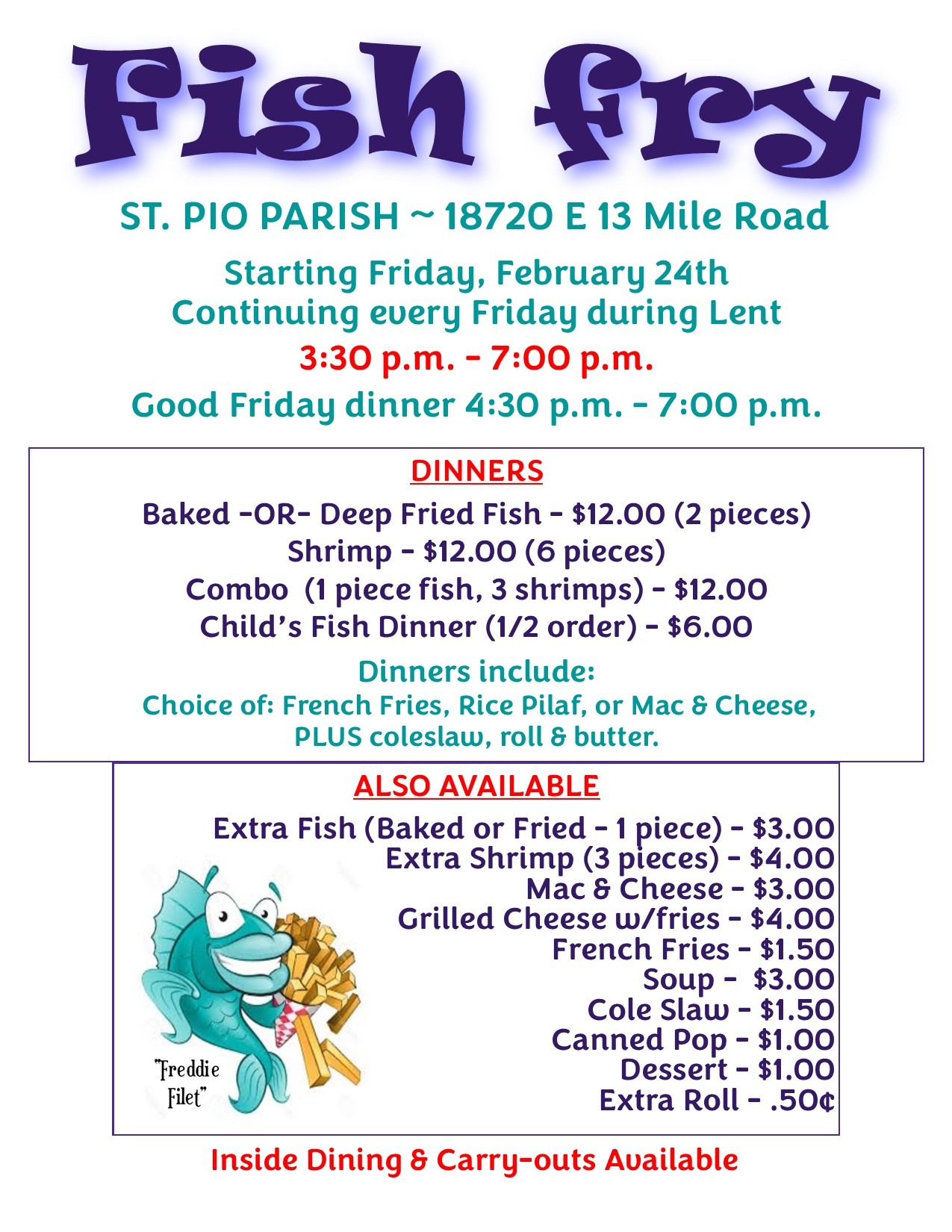 Special Events St. Pio of Pietrelcina Parish Roseville, MI